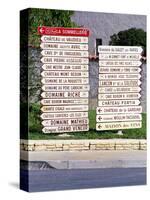 Road Signs to Wine Producers in Chateauneuf-Du-Pape, France-Per Karlsson-Stretched Canvas