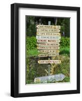 Road Signs to Wine Producers in Chateauneuf-Du-Pape, Provence, France-Per Karlsson-Framed Premium Photographic Print