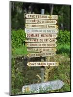 Road Signs to Wine Producers in Chateauneuf-Du-Pape, Provence, France-Per Karlsson-Mounted Photographic Print