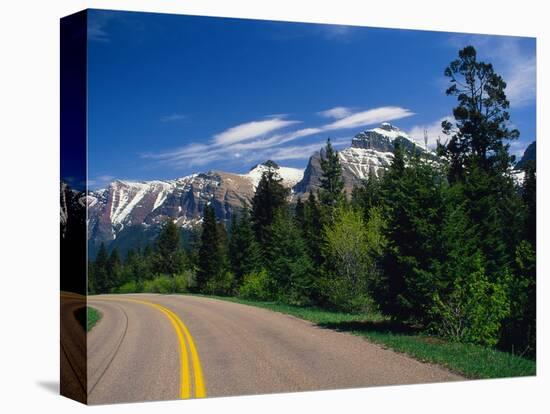 Road Through Glacier National Park-Mick Roessler-Stretched Canvas