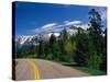 Road Through Glacier National Park-Mick Roessler-Stretched Canvas