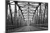 Road through Metal Bridge Tunnel-SNEHITDESIGN-Mounted Photographic Print