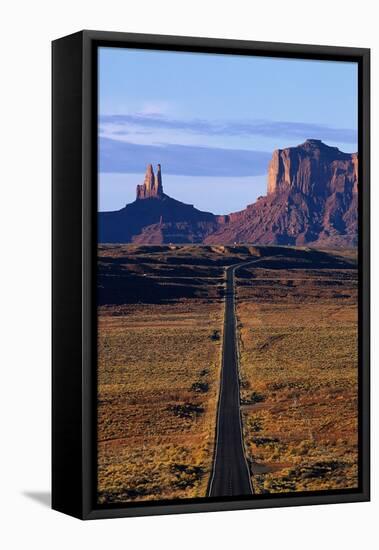 Road Through Monument Valley Navajo Tribal Park-Paul Souders-Framed Stretched Canvas