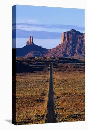 Road Through Monument Valley Navajo Tribal Park-Paul Souders-Stretched Canvas