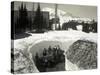 Road Through Snow, Near Paradise Inn, 1921-Asahel Curtis-Stretched Canvas