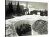 Road Through Snow, Near Paradise Inn, 1921-Asahel Curtis-Stretched Canvas