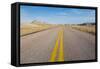 Road Through the Badlands National Park, South Dakota, United States of America, North America-Michael Runkel-Framed Stretched Canvas