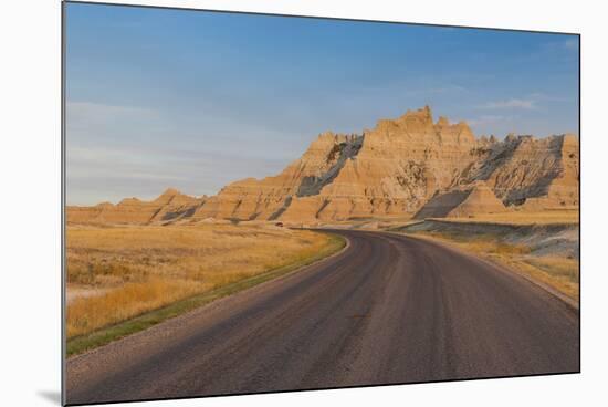 Road Through the Badlands National Park, South Dakota, United States of America, North America-Michael Runkel-Mounted Photographic Print