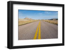 Road Through the Badlands National Park, South Dakota, United States of America, North America-Michael Runkel-Framed Photographic Print