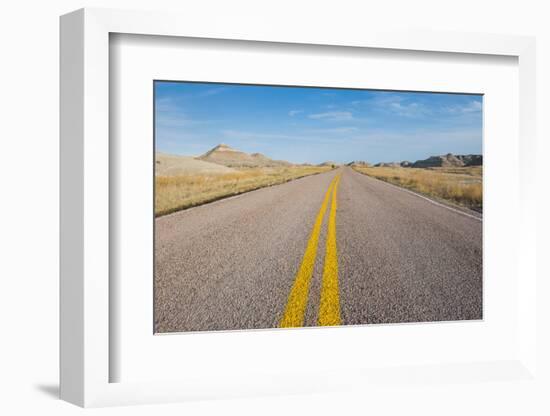 Road Through the Badlands National Park, South Dakota, United States of America, North America-Michael Runkel-Framed Photographic Print