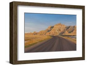 Road Through the Badlands National Park, South Dakota, United States of America, North America-Michael Runkel-Framed Photographic Print