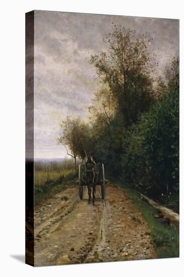 Road Through the Bushes, 1868-Ernst Benary-Stretched Canvas