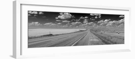 Road through the prairies of Eastern South Dakota, USA-null-Framed Photographic Print