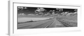 Road through the prairies of Eastern South Dakota, USA-null-Framed Photographic Print