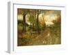 Road through the Woods (Oil on Canvas)-John Francis Murphy-Framed Giclee Print