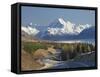 Road to Aoraki Mount Cook, Mackenzie Country, South Canterbury, South Island, New Zealand-David Wall-Framed Stretched Canvas