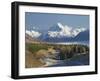 Road to Aoraki Mount Cook, Mackenzie Country, South Canterbury, South Island, New Zealand-David Wall-Framed Photographic Print