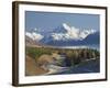 Road to Aoraki Mount Cook, Mackenzie Country, South Canterbury, South Island, New Zealand-David Wall-Framed Photographic Print