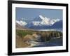 Road to Aoraki Mount Cook, Mackenzie Country, South Canterbury, South Island, New Zealand-David Wall-Framed Photographic Print