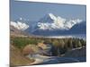 Road to Aoraki Mount Cook, Mackenzie Country, South Canterbury, South Island, New Zealand-David Wall-Mounted Photographic Print