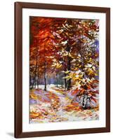 Road To Autumn Wood-balaikin2009-Framed Art Print