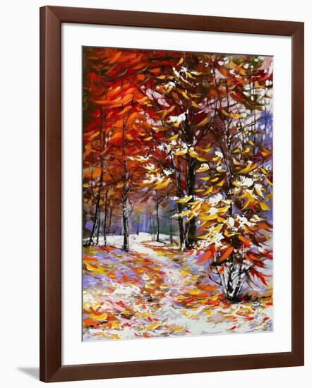 Road To Autumn Wood-balaikin2009-Framed Art Print