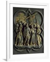 Road to Calvary, Panel-Lorenzo Ghiberti-Framed Giclee Print