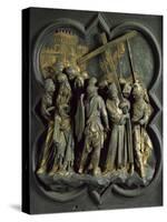 Road to Calvary, Panel-Lorenzo Ghiberti-Stretched Canvas