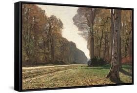 Road to Chailly-Claude Monet-Framed Stretched Canvas