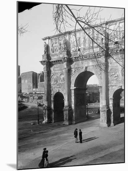 Road to Forum Passing Arch of Constantine-null-Mounted Photographic Print