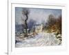 Road to Giverny in Winter-Claude Monet-Framed Giclee Print