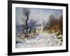 Road to Giverny in Winter-Claude Monet-Framed Giclee Print