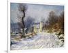 Road to Giverny in Winter-Claude Monet-Framed Giclee Print