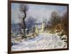 Road to Giverny in Winter-Claude Monet-Framed Giclee Print