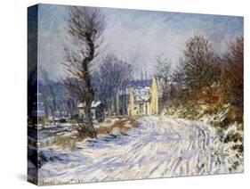 Road to Giverny in Winter-Claude Monet-Stretched Canvas