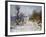 Road to Giverny in Winter-Claude Monet-Framed Giclee Print