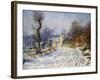 Road to Giverny in Winter-Claude Monet-Framed Giclee Print