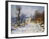 Road to Giverny in Winter-Claude Monet-Framed Giclee Print