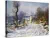 Road to Giverny in Winter-Claude Monet-Stretched Canvas