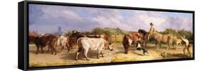 Road to Gloucester Fair-Briton Riviere-Framed Stretched Canvas