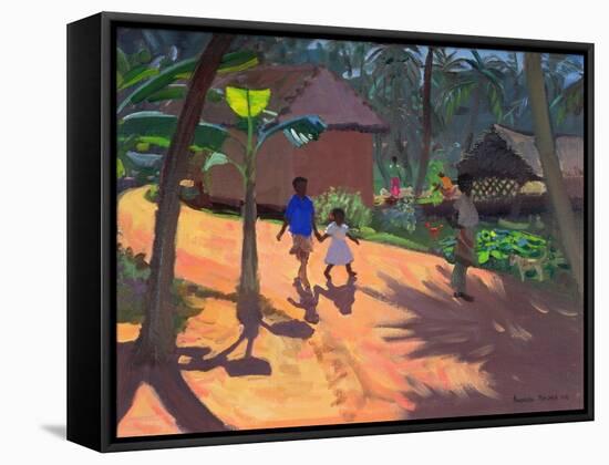 Road to Kovalum Beach, Kerala, 1996-Andrew Macara-Framed Stretched Canvas
