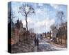 Road to Louvecienne-Camille Pissarro-Stretched Canvas