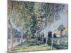 Road to Louveciennes-Alfred Sisley-Mounted Giclee Print