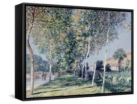 Road to Louveciennes-Alfred Sisley-Framed Stretched Canvas