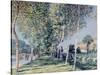 Road to Louveciennes-Alfred Sisley-Stretched Canvas