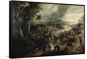 Road to Market-Peter Paul Rubens-Framed Stretched Canvas