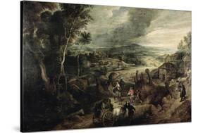 Road to Market-Peter Paul Rubens-Stretched Canvas