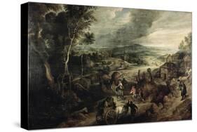 Road to Market-Peter Paul Rubens-Stretched Canvas