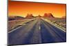 Road to Monument Valley at Sunset-prochasson-Mounted Photographic Print