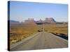Road to Monument Valley, Navajo Reserve, Utah, USA-Adina Tovy-Stretched Canvas